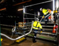 The bunkering was carried out by a specially equipped lorry from Air Products.