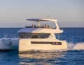 The Leopard 40 at full speed. The lush flybridge is probably the favourite place of the entire crew in good weather