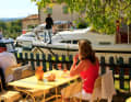 Travelling by charter boat on the Canal du Midi.