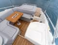The seating area can also be converted into another comfortable sun lounger