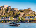 The fortifications in Ehrenbreitstein tower over the entire town. They served to protect the transport routes in the Middle Rhine Valley until 1918