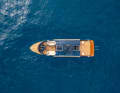 Everything included: guests have two seating nests at the front and the crew can sit aft