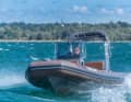 The Capelli hull runs safely and dryly through rough water