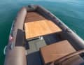 In the bow you have the choice: either a seating area with table...