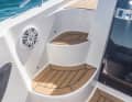 Steps on both sides lead to the new gangways on the foredeck