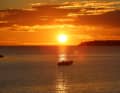 Öregrund, der einzige Ort an der Ostküste von Schweden, an dem man einen Sonnenuntergang über dem Meer beobachten kann