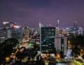 Großstadt- dschungel in Ho- Chi-Minh-Stadt. Blick auf die moderne City mit dem Hai Bà Trung Boulevard.