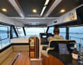 Indoor driving position of our Northman 1200, comfortable in less sunny weather