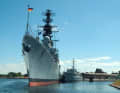 German Naval Museum in Wilhelmshaven: Harbour area with the guided missile destroyer "Mölders"