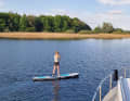 With the SUP board on Lake Malchow