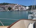 "Azura" in the harbour of Skopelos