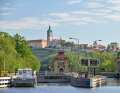 Eingahrt in die Schleuse Hořín am Moldaukanal
