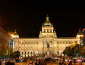 Wenceslas Square in Prague by night