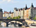 The Rasin Quay on the right bank of the Vltava in Prague