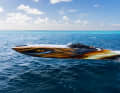 Detached: At over 100 knots, only the spurs of the Z-drives and parts of the propellers remain in the water.