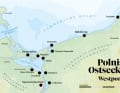Übersichtskarte der polnischen Westküste (Westpommern)..
