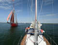 Exit from the Schlei at the start of the cruise.