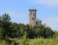 L'ex torre di ventilazione della miniera.
