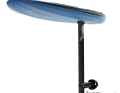 The board is 5 feet 2 inches long (157 centimetres) and measures 23.5 inches, or 60 centimetres, at its widest point. It is ten centimetres thick. Its volume is 64 litres.