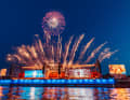 The concerts on the water are accompanied by a large fireworks display.