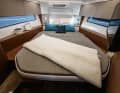 There is a comfortable double berth in the owner's cabin