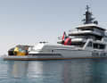 Weel Sluijter-Design: Der 50 Meter lange Explorer fährt auf Wunsch mit Mini-U-Boot.