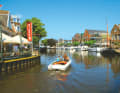 Travelling on the Friese Meren by motorboat