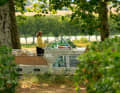 Travelling by charter boat on the Canal du Midi.