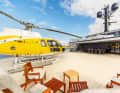The 41 metre long "Nurja" is for sale via Ocean Independence for 38 million euros. Here, an Airbus Helicopters H125 landed on the upper deck.