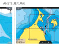 The vector map generates both views from the same data, a more detailed view is only available for the area in the red frame | Screenshots: Olaf Schmidt