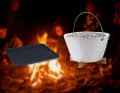 Silikon-Backmatte und Tischgrill.