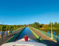 The Loire Lateral Canal begins its course in Briare. The first step is to cross the river with an impressive aqueduct - a popular excursion destination on land and water