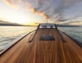 ... undulating carbon fibre hardtop. The M47 P was designed by Alberto Simeone, who also shapes the majority of Mylius sailing yachts.