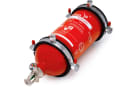 Jockel foam extinguisher: Foam extinguishers are installed vertically in the engine compartment using the mounting clamps supplied