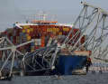 The container ship "Dali" rammed into the bridge but, contrary to initial reports, did not sink