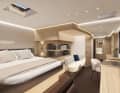 The stylishly designed owner's cabin.