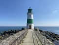 It has been pointing the way into the Schlei since 1871. Since 2014, the striking lighthouse in Schleimünde has been striped green and white.