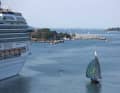 Weiter Blick: Vom Deck der Schwedenfähre sieht man bis nach Laboe und zur offenen Ostsee.