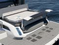 The bathing platform can be raised and lowered hydraulically.