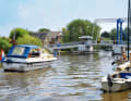 Travelling on the Friese Meren by motorboat
