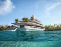 Bahamas oder Malediven - die leichte Konstruktion macht sich schön flach. Volvo Penta IPS-Pakete liefern den Antrieb.