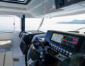 The helm station with bench seat