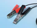 The battery terminals for the power connection of the Mannesmann pump.