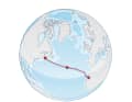 The route of the "Half Safe" 1950.