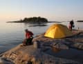 With the dinghy across the great Vänern.