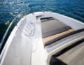 Sun-seekers can sit in the open bow to starboard, with the special fender holder to the left