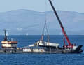 Eine spezialisierte Firma hob die Yacht aus 60 Metern Tiefe.