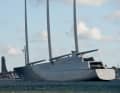 Starck was also involved in the design of the 143 metre long "Sailing Yacht A". Here during a test run off Laboe in 2016.