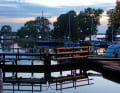 Göta Canal: Locks in Sjötorp on Lake Vänern.