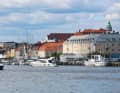 Karlshamn: Ansteuerung des Flusses Mieån